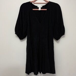 46. H&M Flared Skirt Dress (Elbow Length Balloon Sleeves w/ Elasticated cuffs)